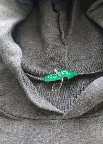 Gri Kapüşonlu Kız çocuk Sweatshirt - Görsel 6