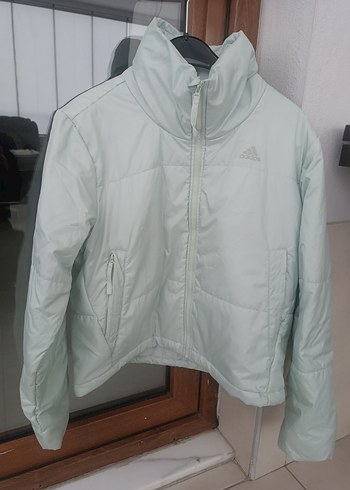 Gri Kısa Fermuarlı Kadın Kışlık Mont - Görsel 4