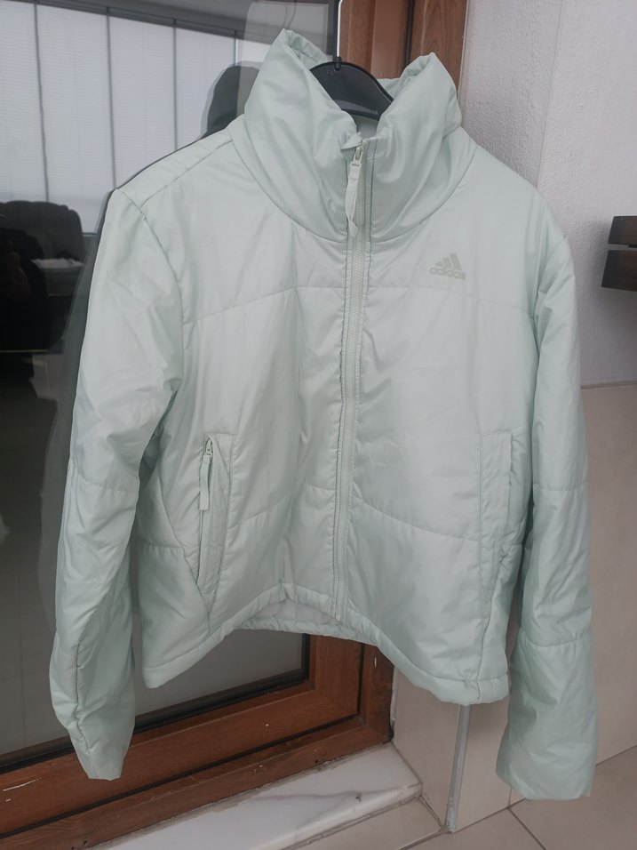 Gri Kısa Fermuarlı Kadın Kışlık Mont - Görsel 4