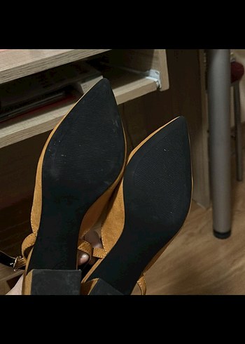 Süet Tokalı Stiletto Kadın Ayakkabı - Görsel 4