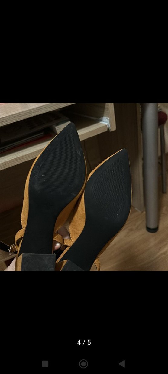 Süet Tokalı Stiletto Kadın Ayakkabı - Görsel 4