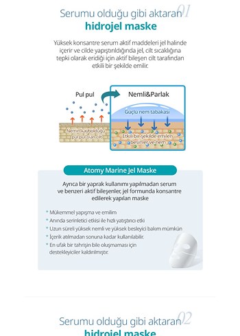 Diğer Atomy Marine Jel Maske Seti