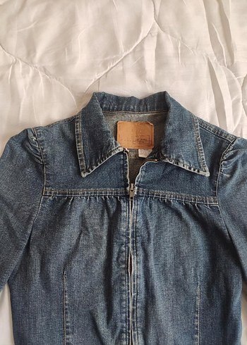 slim fit denim ceket - Görsel 3