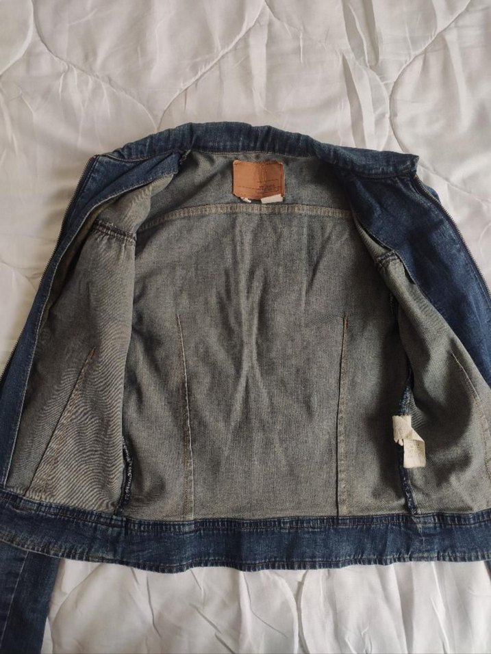 slim fit denim ceket - Görsel 5