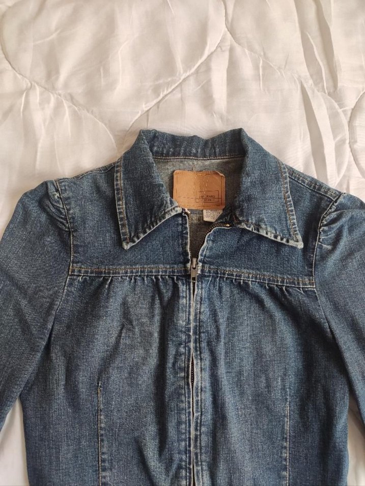 slim fit denim ceket - Görsel 3