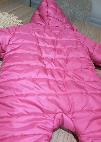 Nakışlı Pembe Bebek Kayak Tulumu - Görsel 5