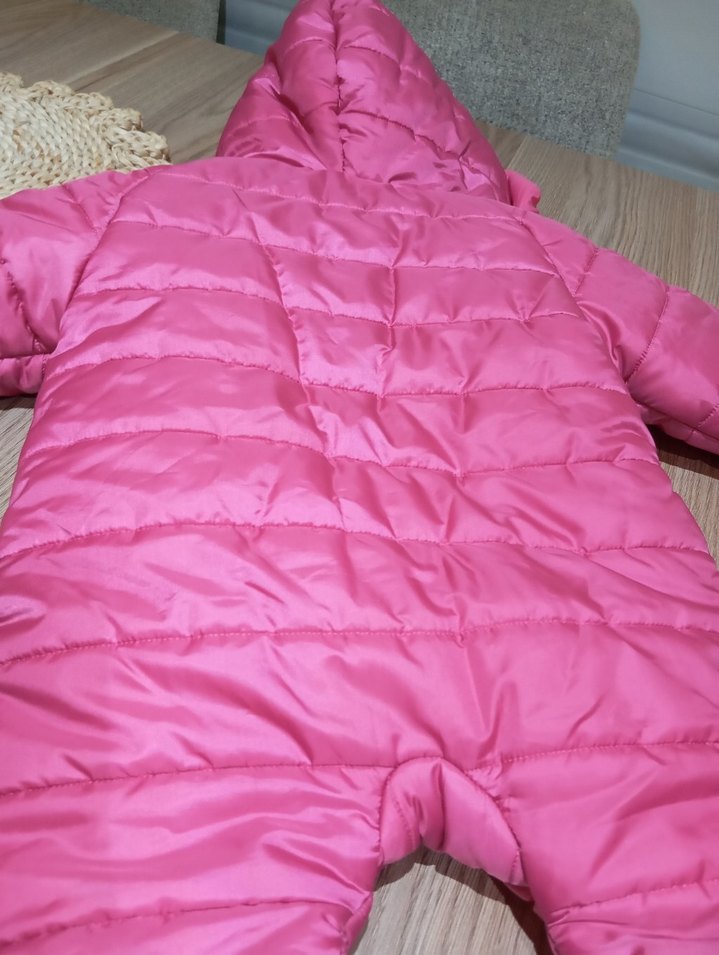 Nakışlı Pembe Bebek Kayak Tulumu - Görsel 5