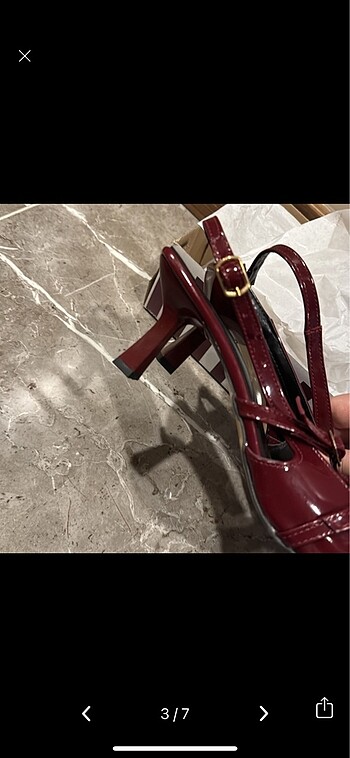 41 Beden Bordo stiletto ayakkabı