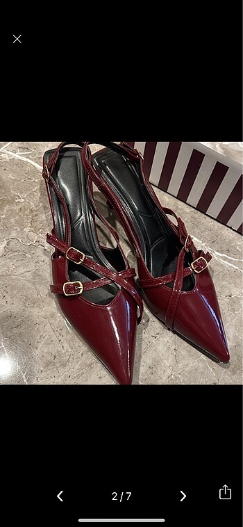 Diğer Bordo stiletto ayakkabı