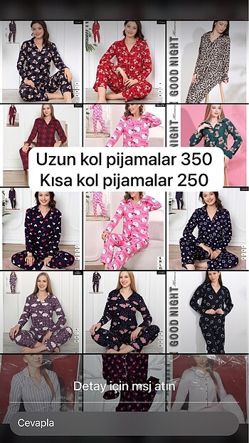 Pijama lohusa gecelik takımı