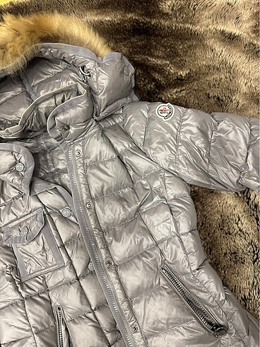 Hakiki Moncler kürklü mont