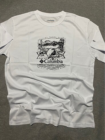 Columbia baskı hatalı t-shirt