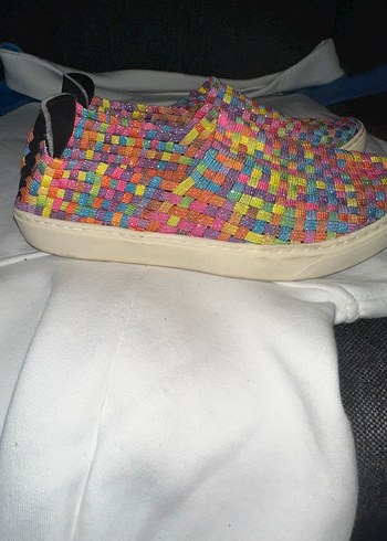 Renkli Bağcıksız Kadın Spor Ayakkabı - Görsel 2