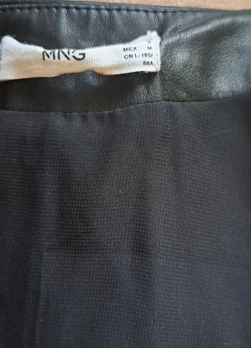 Mango Uzun Deri Elbise Yelek