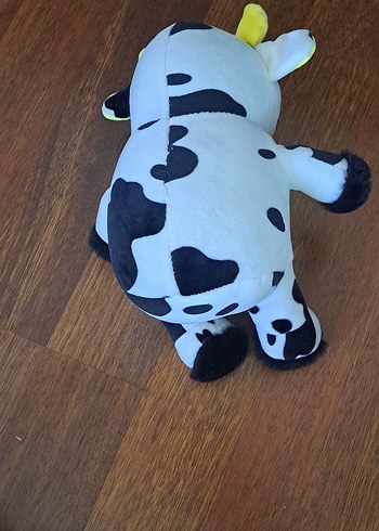 Beden Siyah Benekli Beyaz Peluş İnek Oyuncak