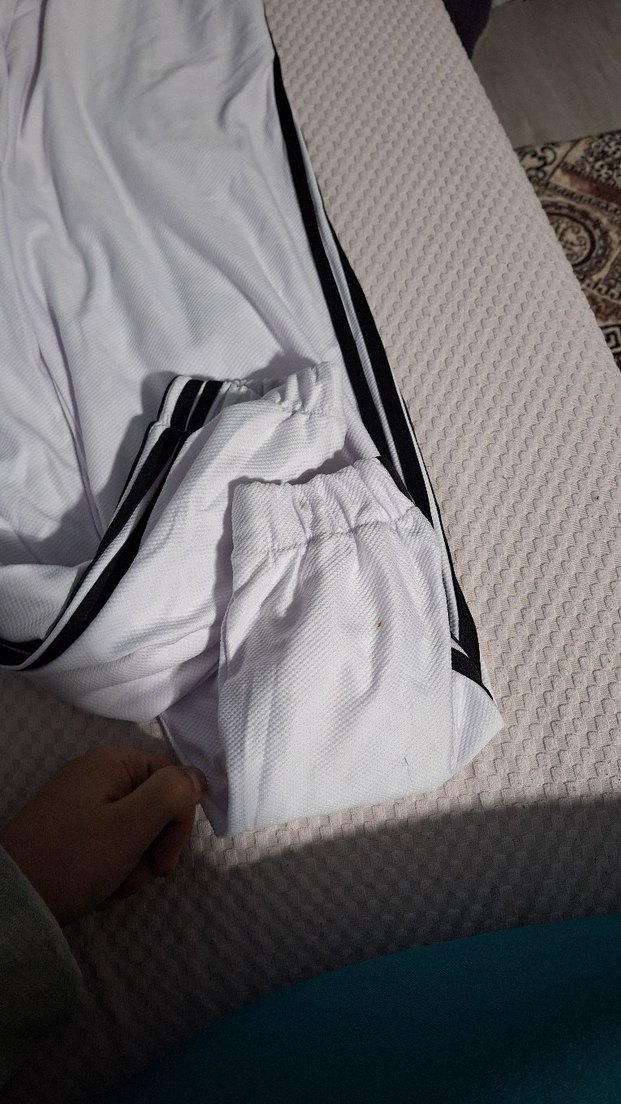 Fermuarlı Beyaz kadın Eşofman Altı - Görsel 2