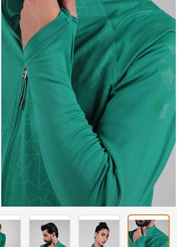 Yeşil Fermuarlı Uzun Kollu Yüksek Yaka Kadın Eşofman takımı - Görsel 5