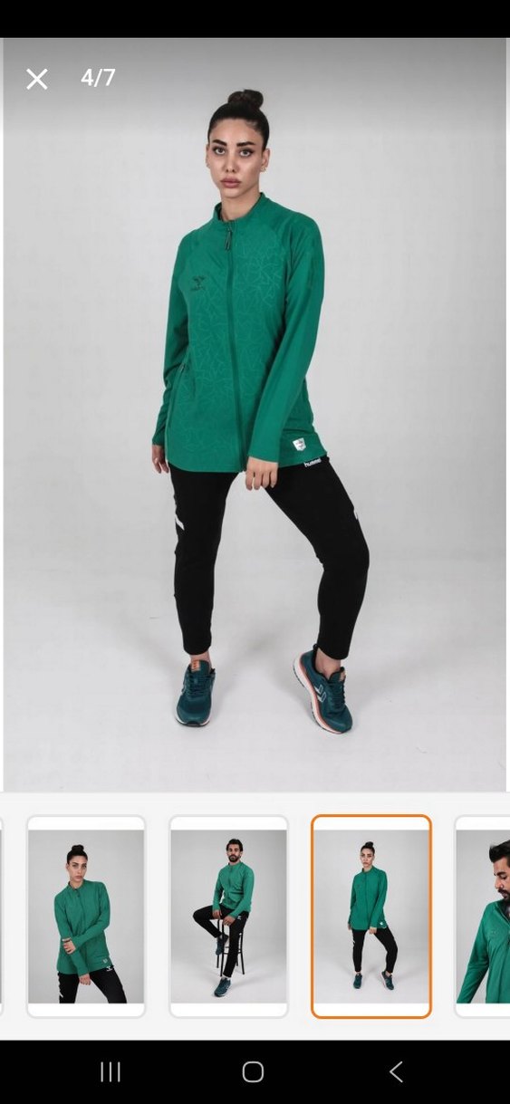 Yeşil Fermuarlı Uzun Kollu Yüksek Yaka Kadın Eşofman takımı - Görsel 3