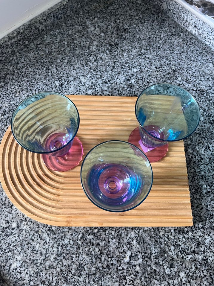 Renkli Ayaklı Cam Kadehler Seti - Görsel 4