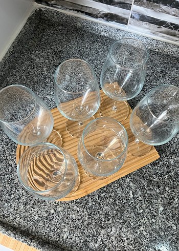 6 Parça Şeffaf Şarap Kadehi Seti - Görsel 5