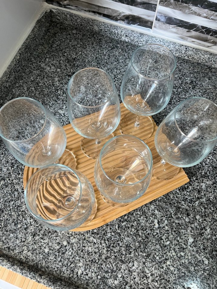 6 Parça Şeffaf Şarap Kadehi Seti - Görsel 5