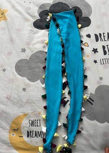 Renkli Püsküllü Bohem Kadın fular - Görsel 2