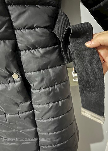 Siyah Kürklü Midi Kadın Kışlık Mont - Görsel 5