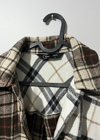 Düğmeli Kareli Kadın Gömlek - Görsel 3