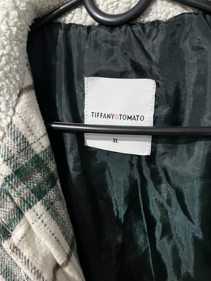 Düğmeli Ekose Desenli Gri Kadın Ceket - Görsel 3