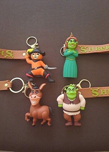 Tasarımcı SHREK ve arkadaşları lüx boy anahtarlık