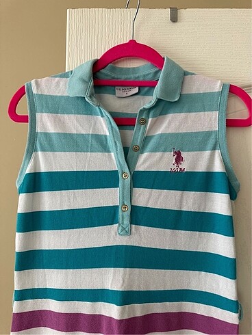 s Beden U.S Polo Assn. Kadın renkli örme elbise