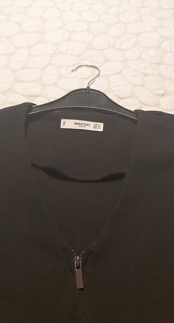 Siyah V Yakalı Fermuarlı Kadın Şort Tulum - Görsel 2