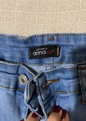 Dar paça kot pantolon - Görsel 2