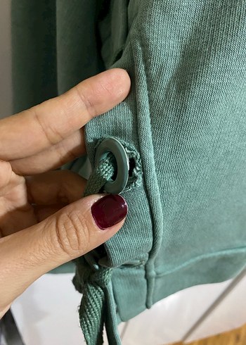 Yeşil Mini Kadın Sweatshirt - Görsel 3