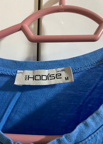 Mavi Kısa Kollu Rahat Kesim Tişört - Görsel 2