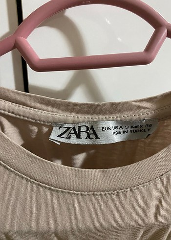 Bej Keten Kısa Kollu Kadın Tişört - Görsel 2