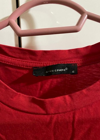 Kırmızı Kadın Kolsuz Tişört - Görsel 2