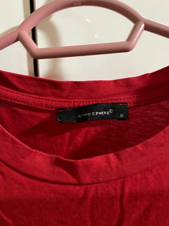 Kırmızı Kadın Kolsuz Tişört - Görsel 2