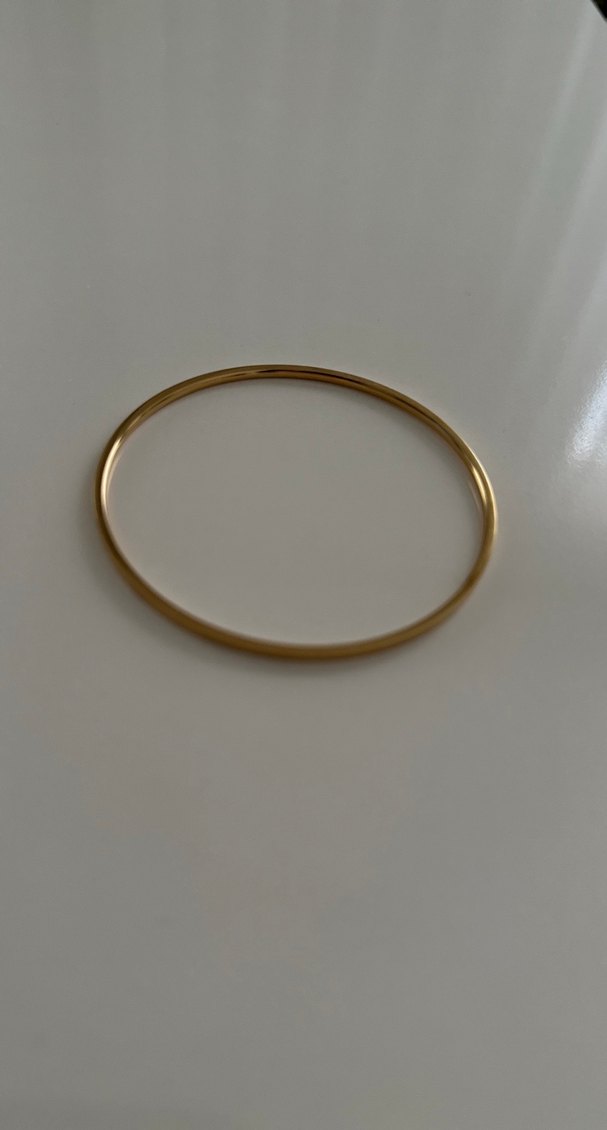 Altın Renk Elastik Minimalist Bileklik - Görsel 2