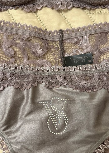 Gri kahve Nakışlı Bohem Sütyen ve Külot Takımı - Görsel 2