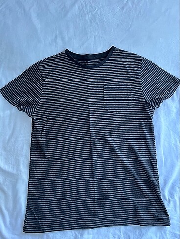 Çizgili koton tshirt