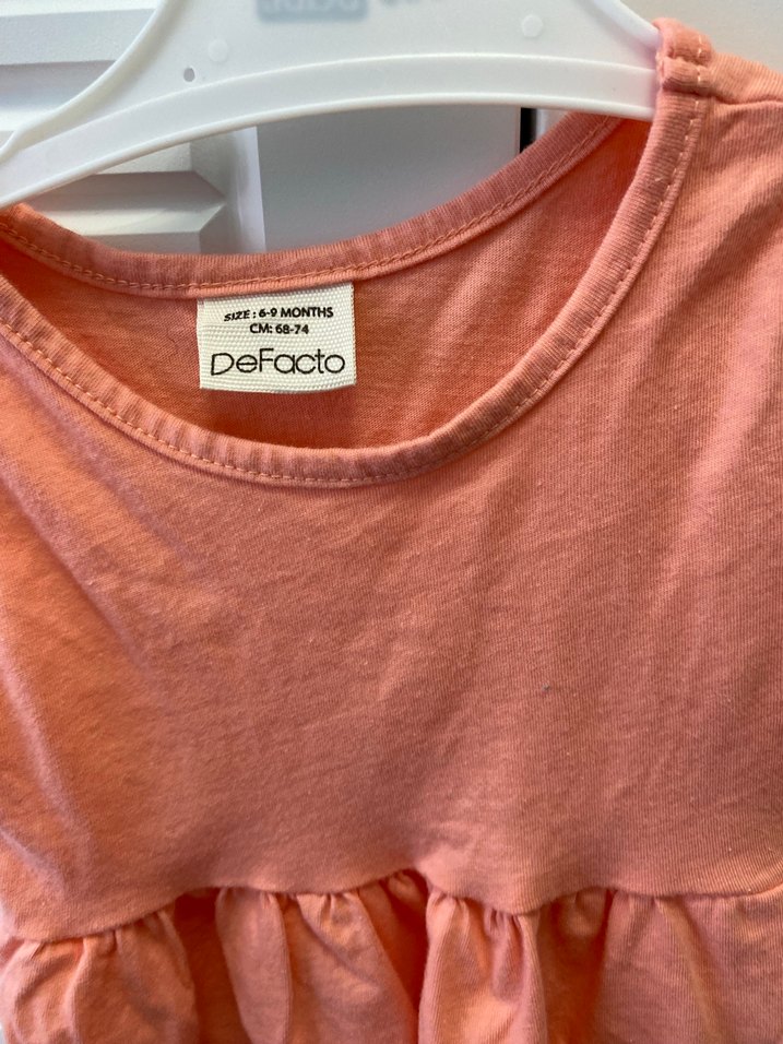 Kız Çocuk Pembe Kolsuz Keten Elbise - Görsel 2