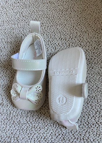 Kız Çocuk Beyaz Fiyonk Detaylı Babet - Görsel 2