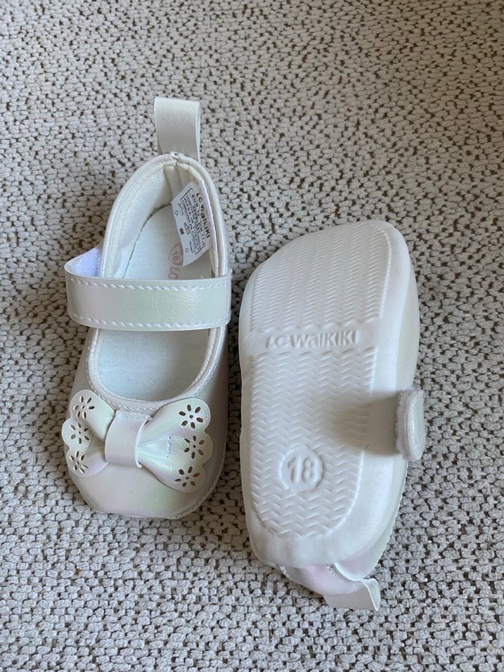 Kız Çocuk Beyaz Fiyonk Detaylı Babet - Görsel 2