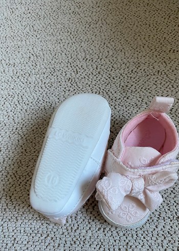 Kız Bebek Pembe Nakışlı İlk Adım Ayakkabısı - Görsel 2