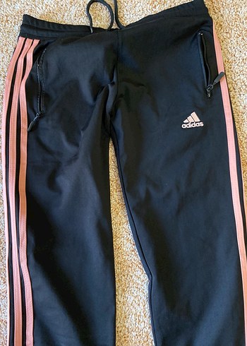 Kadın Siyah Pembe Fermuarlı Eşofman Altı - Görsel 2