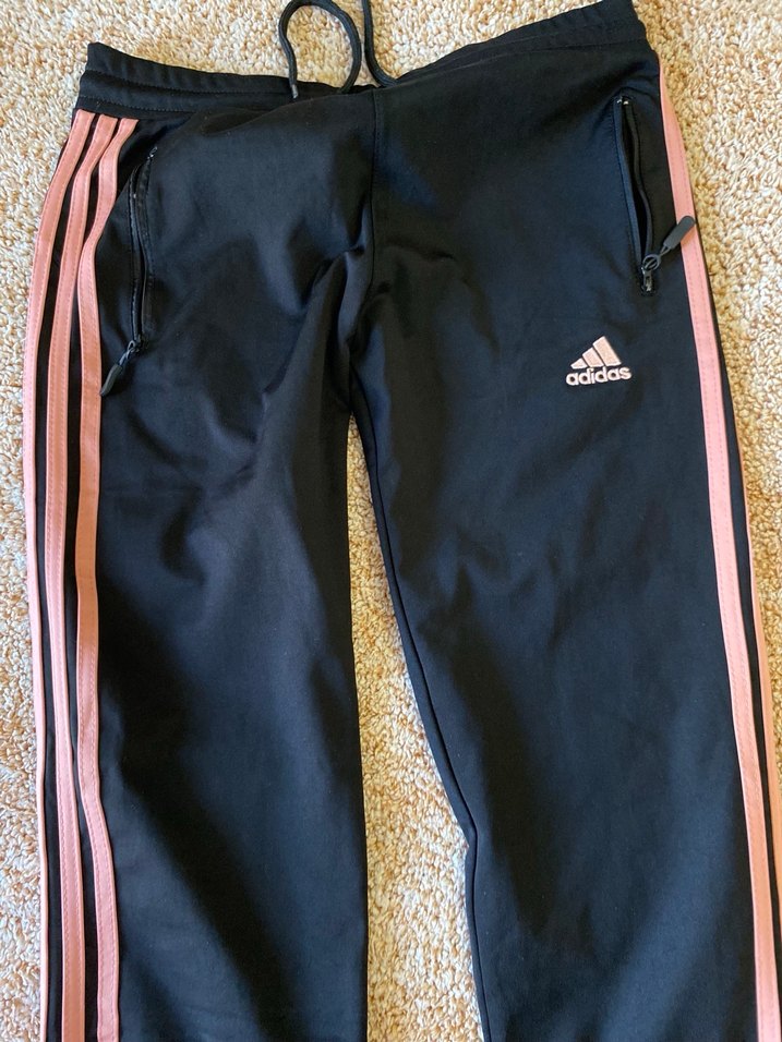 Kadın Siyah Pembe Fermuarlı Eşofman Altı - Görsel 2