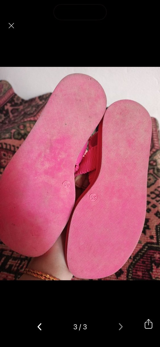 Pembe Pilili Dolgu Topuklu Kadın Sandalet - Görsel 3