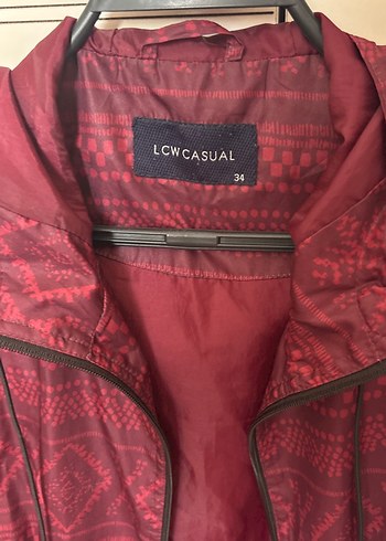 Bordo Fermuarlı Street Style Kadın Ceket - Görsel 2