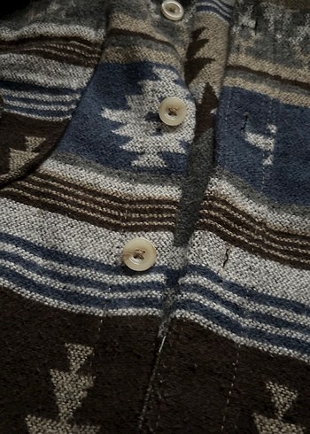 Desenli Yün Bohem Kadın Ceket - Görsel 3